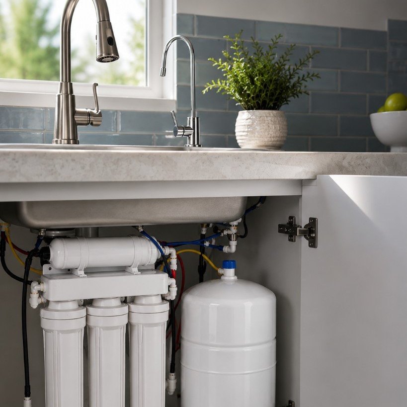 Reverse osmosis drinking water faucet