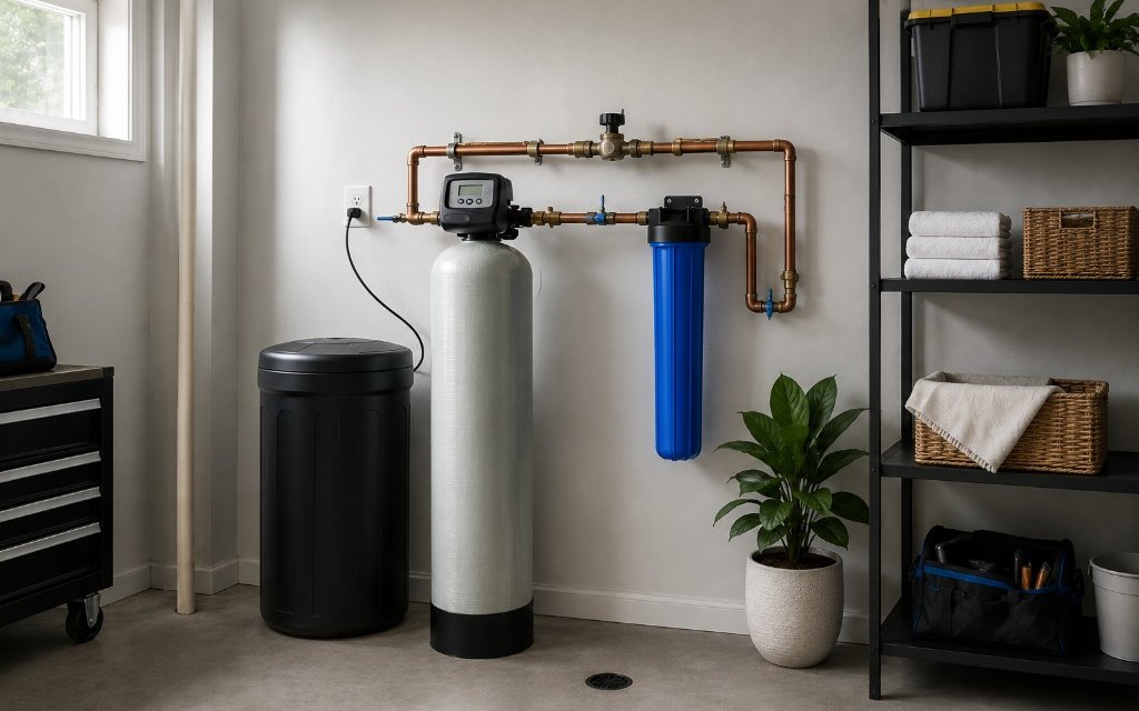 Hard water issues on bathroom fixtures